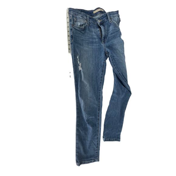 Joe's Jeans Medium Wash Blue Denim Distressed Skinny Jeans Women's Size 26 - Picture 11 of 11